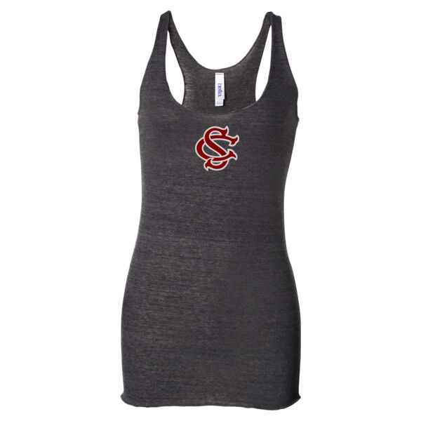 Silver Creek Raptors Interlocking SC - Ladies' Triblend Racerback Tank Top Thumbnail