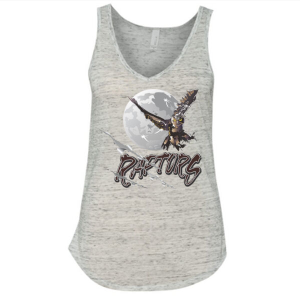 Silver Creek Raptors Moon - Ladies' Flowy V-Neck Tank Thumbnail