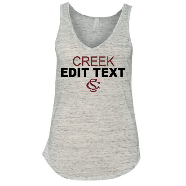Custom Creek High School Sports, Club or Activty  - Ladies' Flowy V-Neck Tank Thumbnail