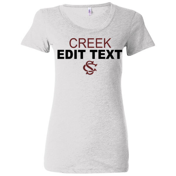 Custom Creek High School Sports, Club or Activty  - (S) Ladies' Triblend Short Sleeve T-Shirt Thumbnail