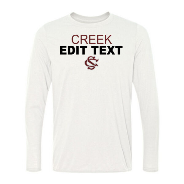 Custom Creek High School Sports, Club or Activty  - Light Long Sleeve Ultra Performance 100% Performance T Shirt Thumbnail