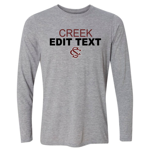 Custom Creek High School Sports, Club or Activty  - Light Youth Long Sleeve Ultra Performance 100% Performance T Shirt Thumbnail