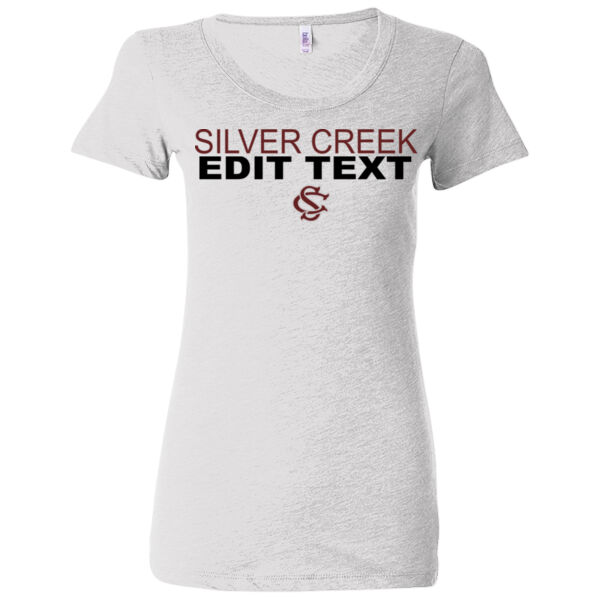 Custom Silver Creek High School Sports, Club or Activty  - (S) Ladies' Triblend Short Sleeve T-Shirt Thumbnail