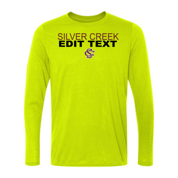 Custom Silver Creek High School Sports, Club or Activty  - Light Long Sleeve Ultra Performance 100% Performance T Shirt Thumbnail