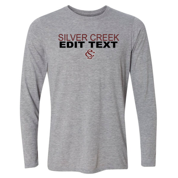 Custom Silver Creek High School Sports, Club or Activty  - Light Youth Long Sleeve Ultra Performance 100% Performance T Shirt Thumbnail