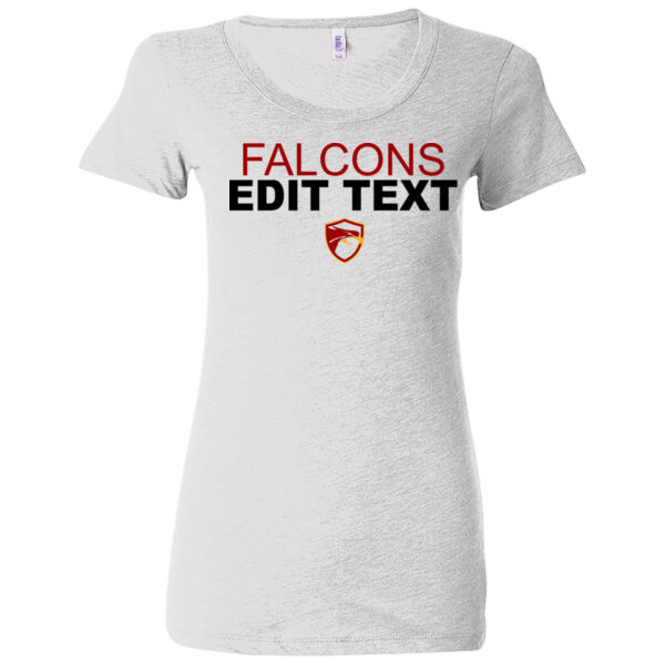 Custom Falcons High School Sports, Club or Activty  - (S) Ladies' Triblend Short Sleeve T-Shirt Thumbnail
