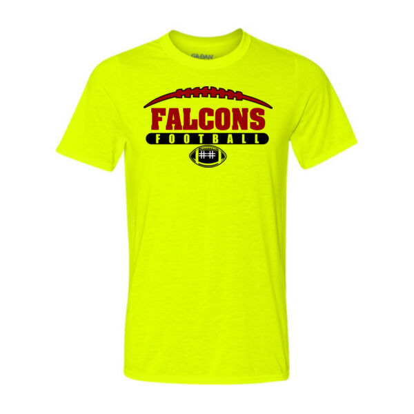 Falcons Football Outline with Player Number - Light Youth/Adult Ultra Performance 100% Performance T Shirt Thumbnail