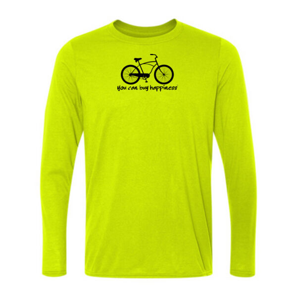 You Can Buy Happiness Men's Cruiser Bike - Light Long Sleeve Ultra Performance 100% Performance T Shirt Thumbnail