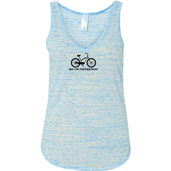 You Can Buy Happiness Women's Cruiser Bike - Ladies' Flowy V-Neck Tank Thumbnail