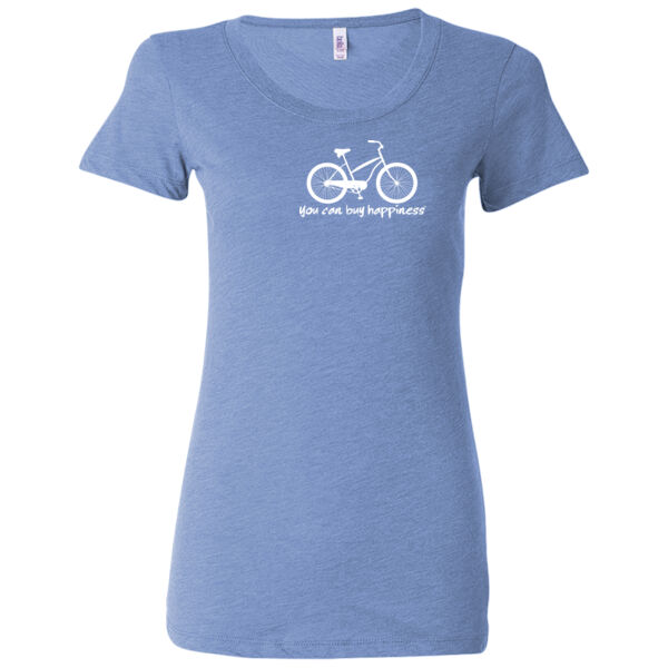You Can Buy Happiness Women's Cruiser Bike - Ladies' Triblend Short Sleeve T-Shirt Thumbnail