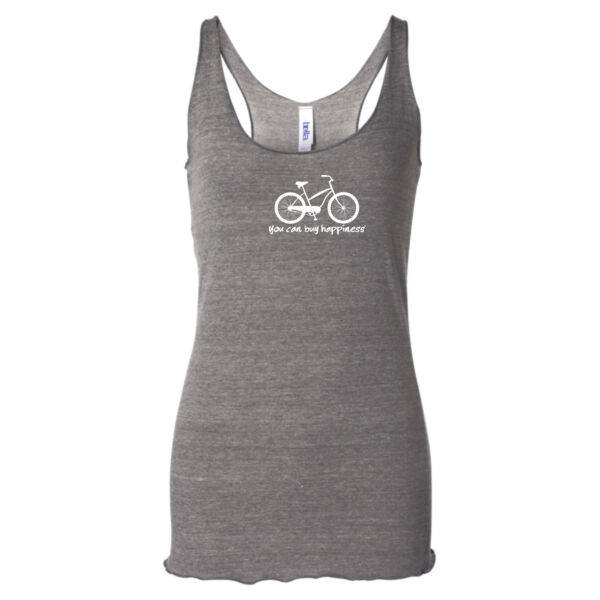You Can Buy Happiness Women's Cruiser Bike - Ladies' Triblend Racerback Tank Top Thumbnail
