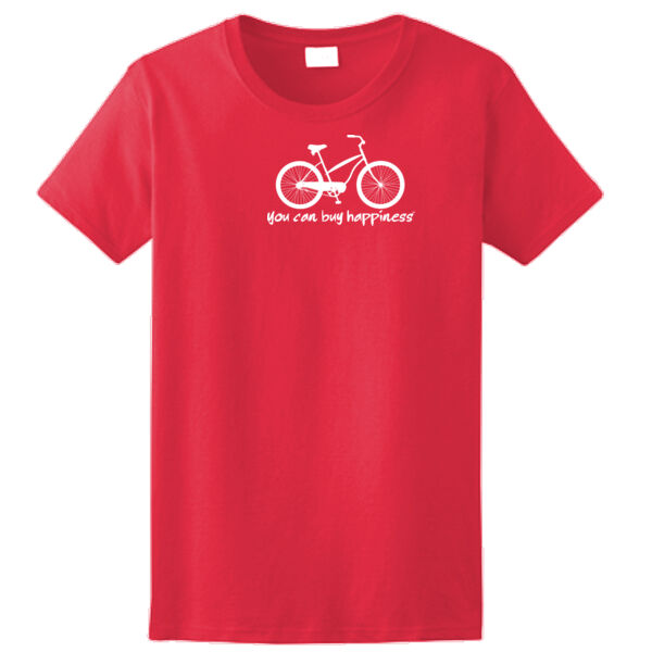 You Can Buy Happiness Women's Cruiser Bike - Ladies Ultra Cotton™ 100% Cotton T Shirt Thumbnail