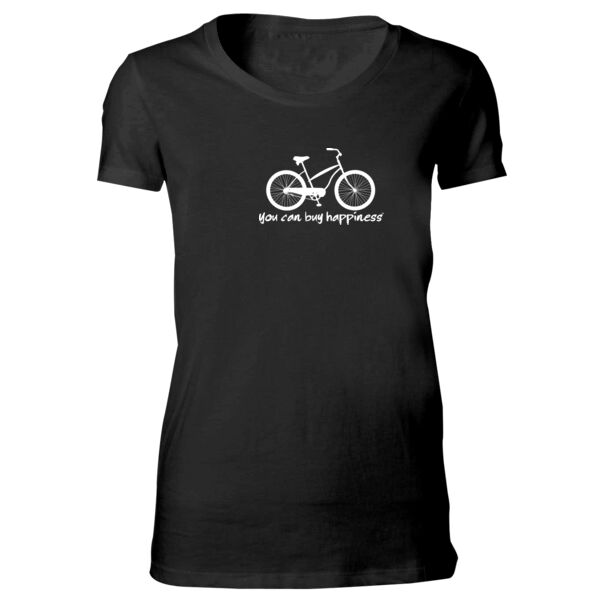 You Can Buy Happiness Women's Cruiser Bike - Bella Favorite T-Shirt Thumbnail