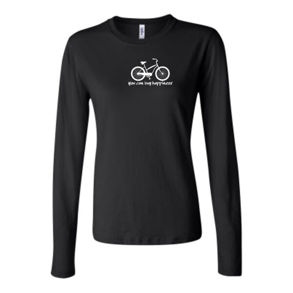 You Can Buy Happiness Women's Cruiser Bike - Bella Long Sleeve Crew Tee Thumbnail