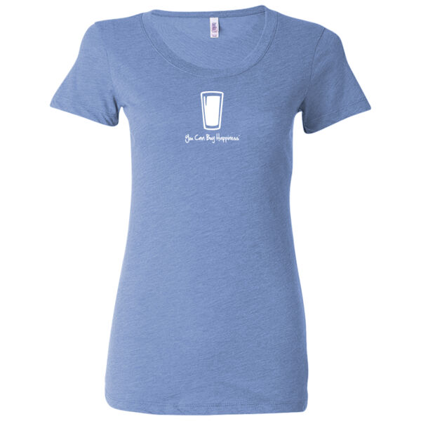 You Can Buy Happiness Beer Pint Glass - Ladies' Triblend Short Sleeve T-Shirt Thumbnail