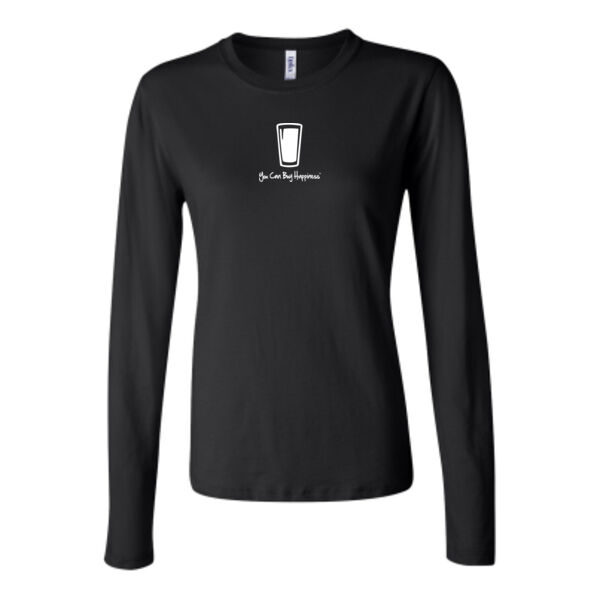 You Can Buy Happiness Beer Pint Glass - Bella Long Sleeve Crew Tee Thumbnail