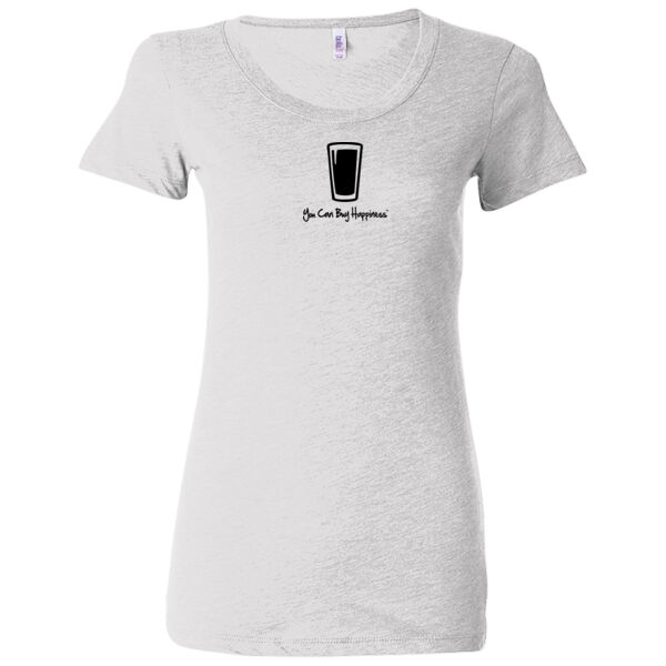 You Can Buy Happiness Beer Pint Glass - (S) Ladies' Triblend Short Sleeve T-Shirt Thumbnail