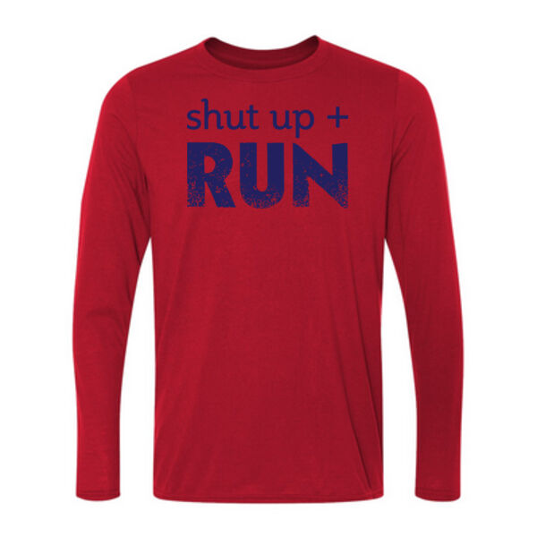 Shut Up & Run - Light Long Sleeve Ultra Performance 100% Performance T Shirt Thumbnail