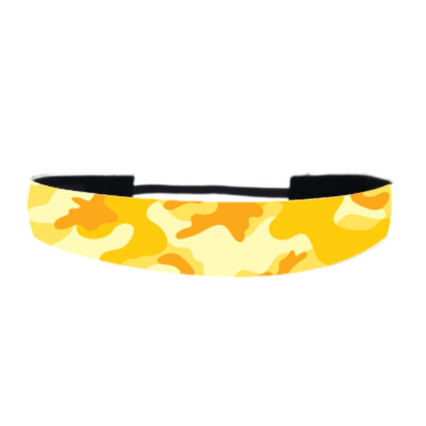 Bright Yellow Camo - Non Slip Adjustable Headband Thumbnail