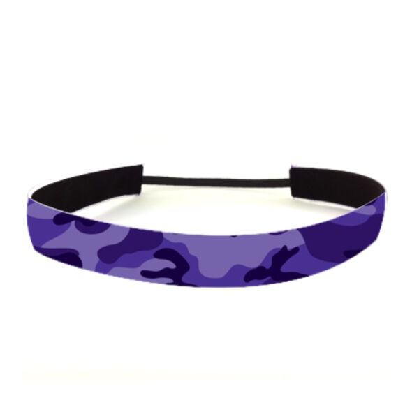 Bright Purple Camo - Non Slip Adjustable Headband Thumbnail