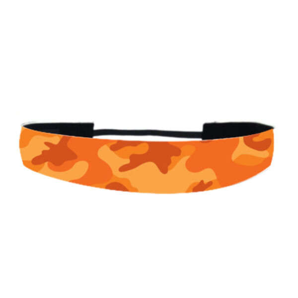 Bright Orange Camo - Non Slip Adjustable Headband Thumbnail