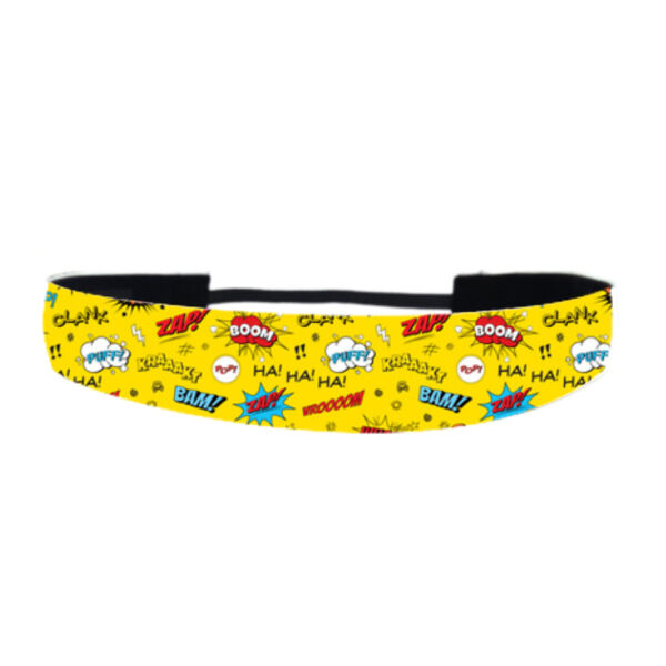 Comic Adventure Yellow - Non Slip Adjustable Headband Thumbnail