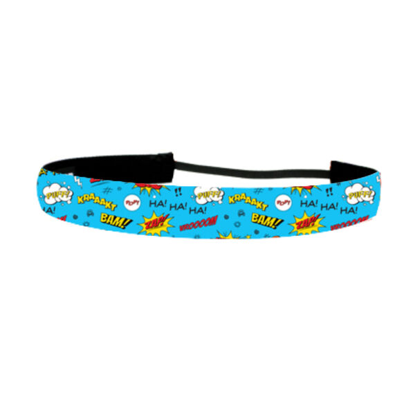 Comic Adventure Blue - Non Slip Adjustable Headband Thumbnail