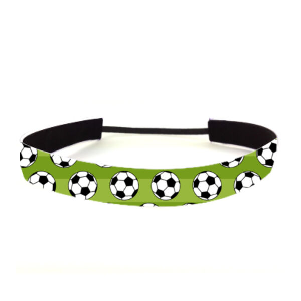 Soccer Balls Green - Non Slip Adjustable Headband Thumbnail