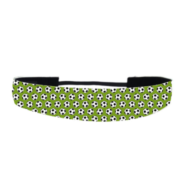 Little Soccer Balls Green - Non Slip Adjustable Headband Thumbnail