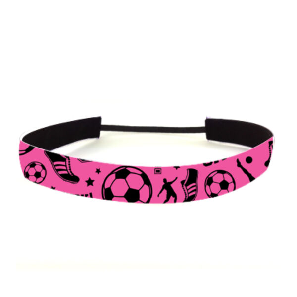 Kick Save Goal Hot Pink - Non Slip Adjustable Headband Thumbnail