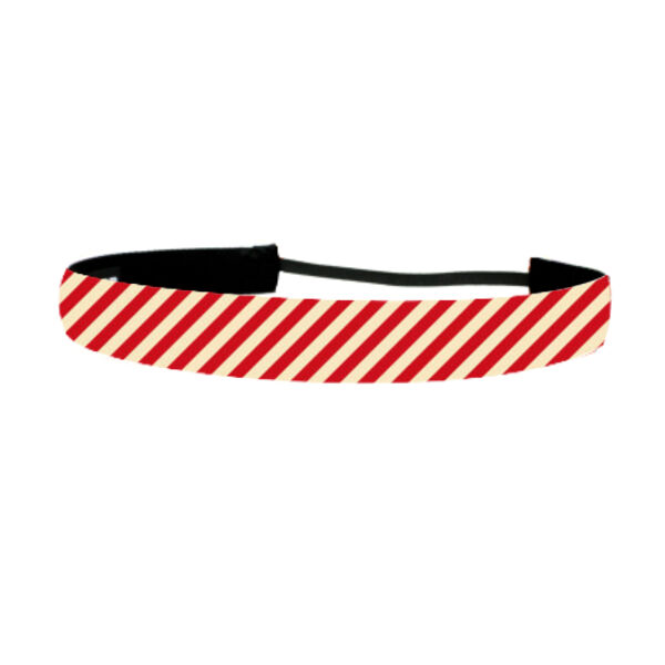 Red Stripes  - Non Slip Adjustable Headband Thumbnail