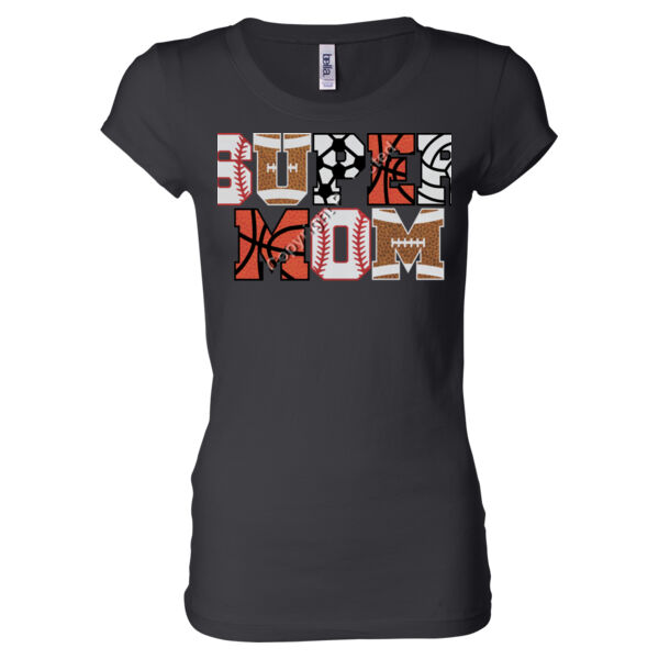 Super Mom - Ladies' Sheer Jersey T-Shirt Thumbnail