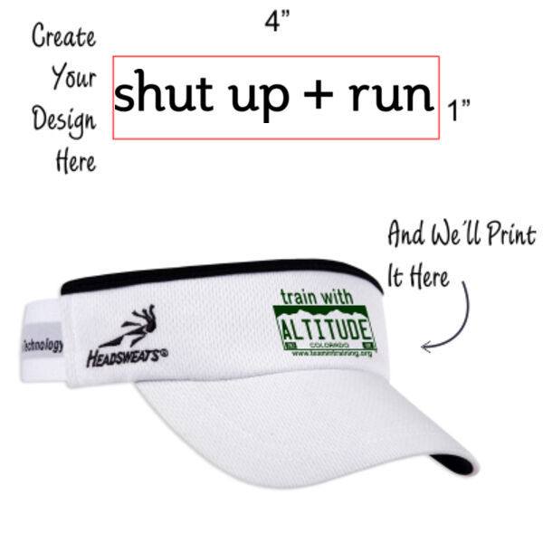 Shut Up & Run - Black - Headsweat Visor Thumbnail