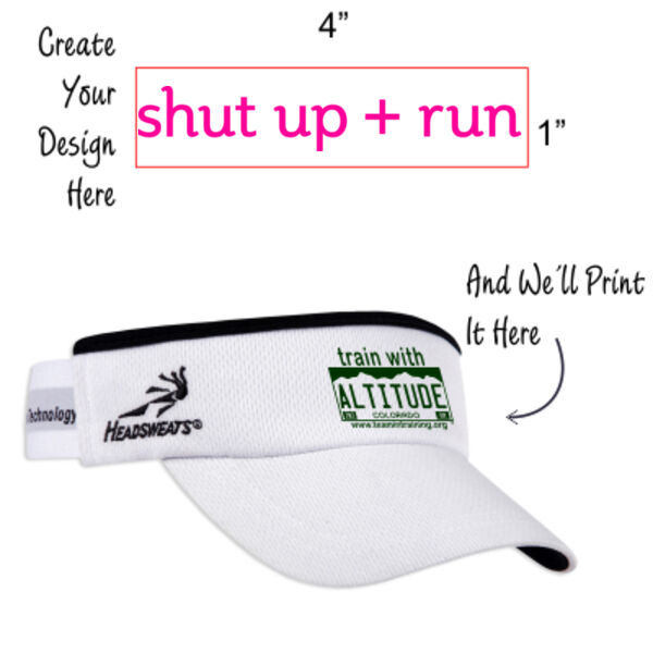 Shut Up & Run - Pink - Headsweat Visor Thumbnail