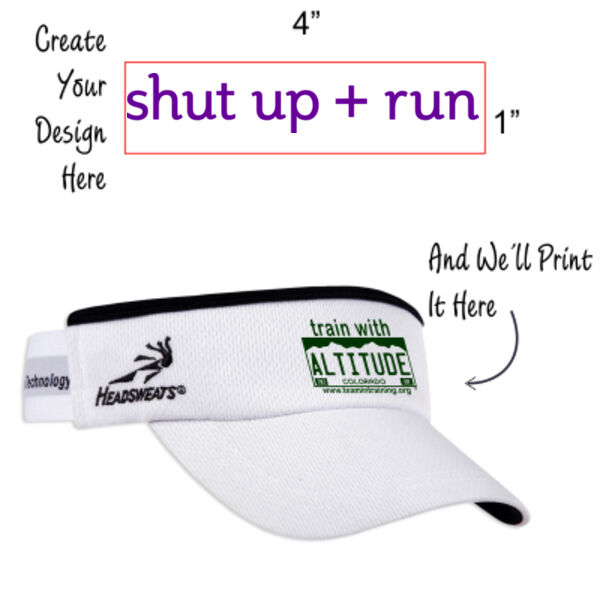 Shut Up & Run - Purple - Headsweat Visor Thumbnail