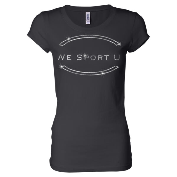 We Sport U Rhinestone Bling - Ladies' Sheer Jersey T-Shirt Thumbnail