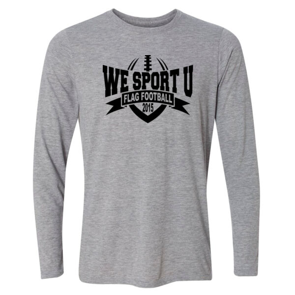 We Sport U Flag Football 2015 - Light Youth Long Sleeve Ultra Performance 100% Performance T Shirt Thumbnail
