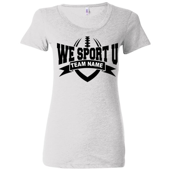 Custom We Sport U - (S) Ladies' Triblend Short Sleeve T-Shirt Thumbnail