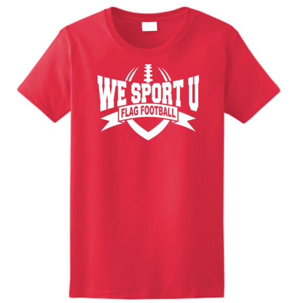 We Sport U Flag Football - Ladies Ultra Cotton™ 100% Cotton T Shirt Thumbnail