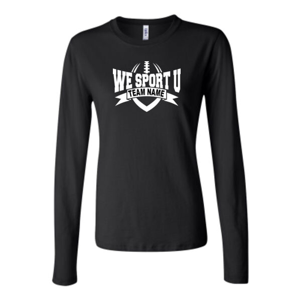 Custom We Sport U - Bella Long Sleeve Crew Tee Thumbnail