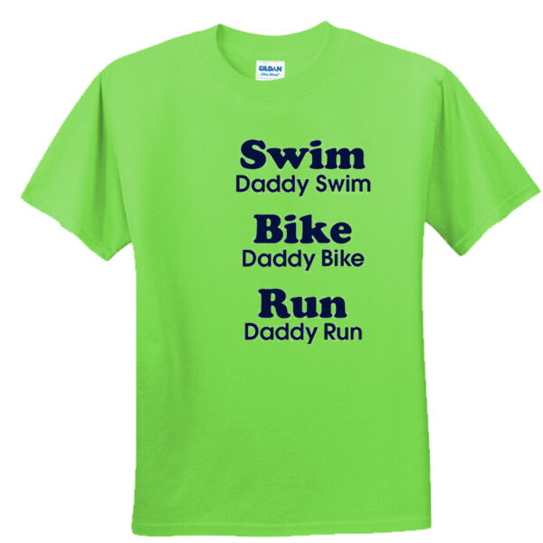 Triathlon Daddy Text - Unisex or Youth Ultra Cotton™ 100% Cotton T Shirt Thumbnail