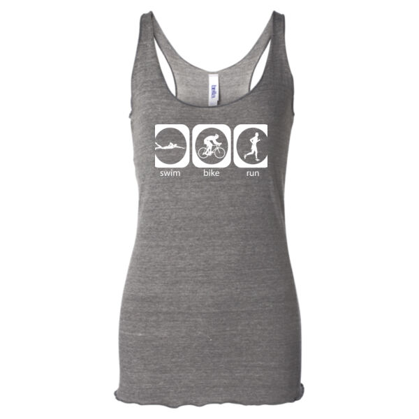Triathlon Icons (M)  - Ladies' Triblend Racerback Tank Top Thumbnail