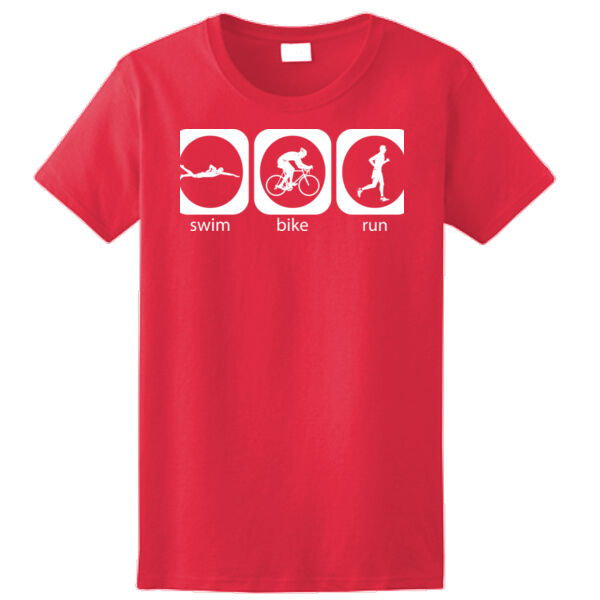 Triathlon Icons (M)  - Ladies Ultra Cotton™ 100% Cotton T Shirt Thumbnail