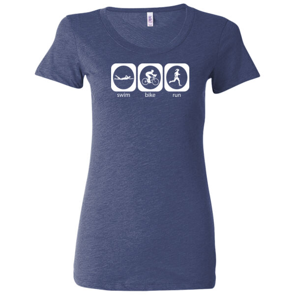 Triathlon Icons (F)  - Ladies' Triblend Short Sleeve T-Shirt Thumbnail