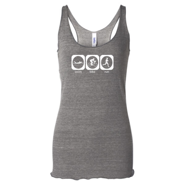 Triathlon Icons (F)  - Ladies' Triblend Racerback Tank Top Thumbnail