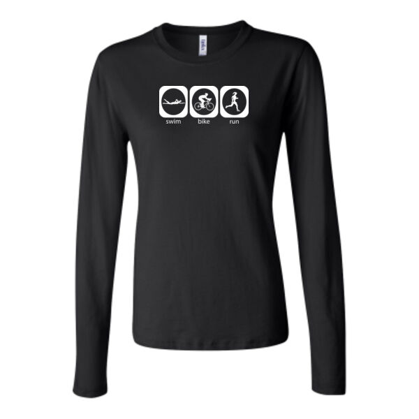 Triathlon Icons (F)  - Bella Long Sleeve Crew Tee Thumbnail