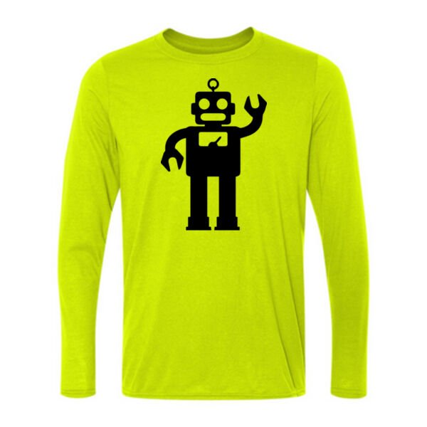 Waving Robot - Light Long Sleeve Ultra Performance 100% Performance T Shirt Thumbnail