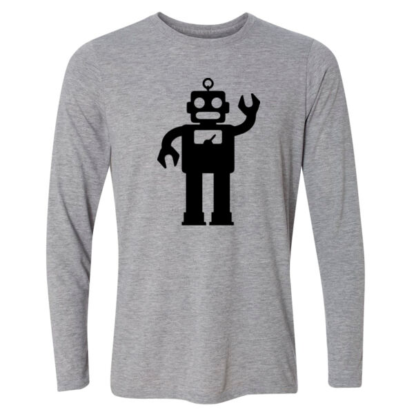 Waving Robot - Light Youth Long Sleeve Ultra Performance 100% Performance T Shirt Thumbnail