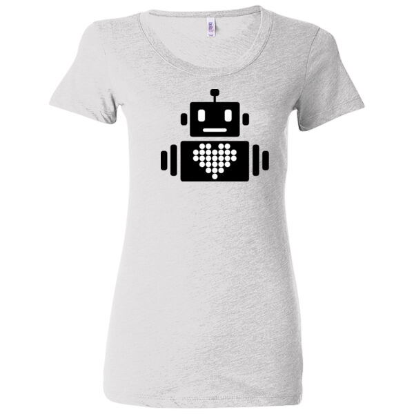 Robot Heart - (S) Ladies' Triblend Short Sleeve T-Shirt Thumbnail