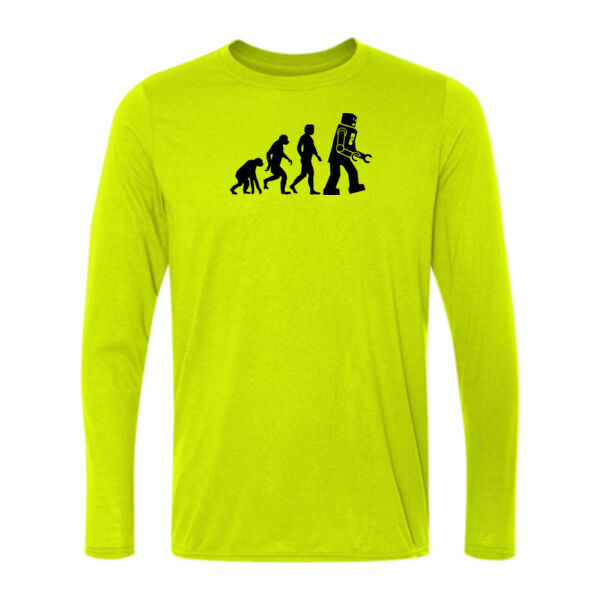 Robot Evolution - Light Long Sleeve Ultra Performance 100% Performance T Shirt Thumbnail
